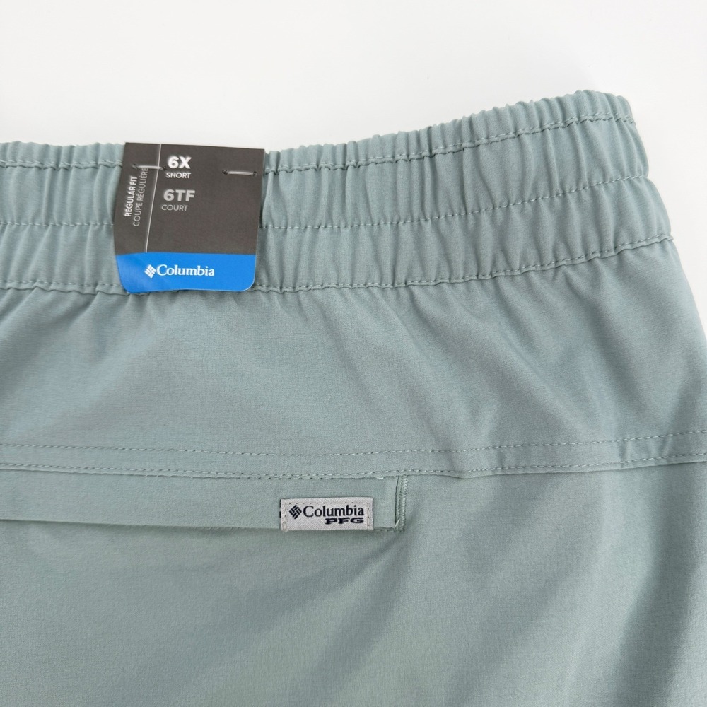 Columbia PFG Shorts Mens 6X Crushed Blue Omni-Shade Performance Fishing Gear NEW - Picture 7 of 14
